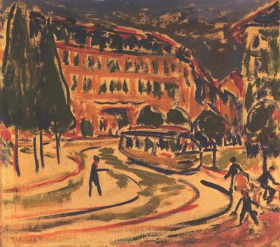Tram in Dresden by Ernst Ludwig Kirchner